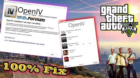 How To Fix Openiv And Install Offline Openiv Not Installing Youtube