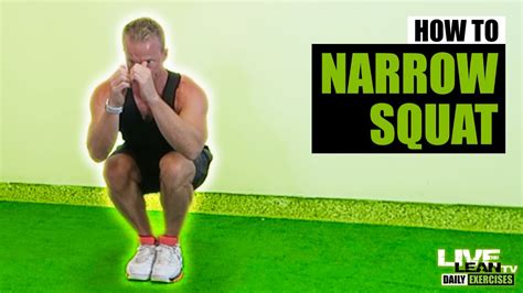 How To Do A SQUAT WITH NARROW STANCE Exercise Demonstration Video And