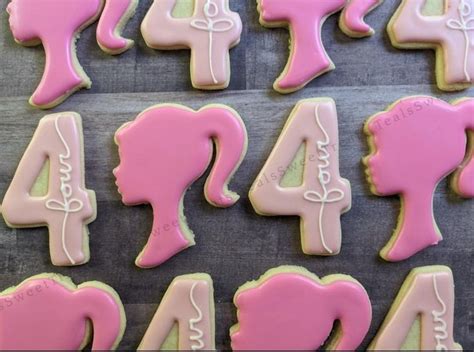 Barbie Birthday Sugar Cookies Barbie Birthday Cookie Decorating