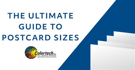 The Ultimate Guide To Postcard Sizes Colortech Inc Creative Solutions