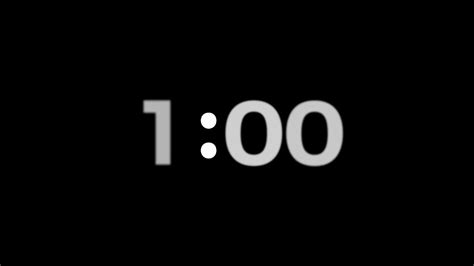 1 Minute Countdown Timer With Sound Effect Simple And Clean YouTube