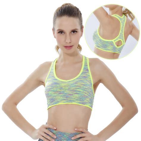 2018 New 3d Colorful Sport Bra Women Fitness Push Up Yoga Tops Quick Dry Gym Vest Breathable