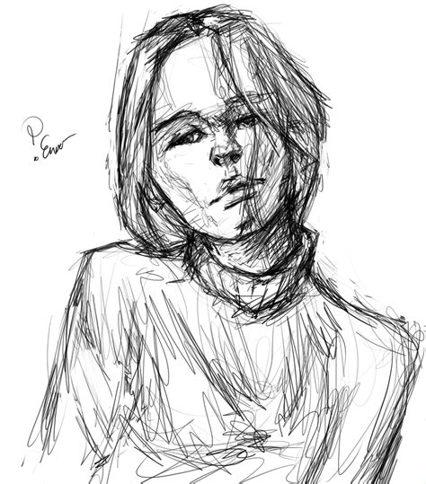 Rough portrait sketch by pcenero on DeviantArt