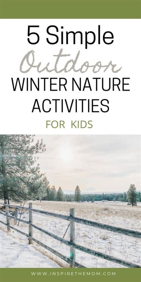 Five Simple Outdoor Winter Nature Activities for Kids - Inspire the Mom