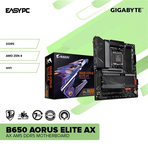 EasyPC Gigabyte B650 AORUS ELITE AX Wifi 6E AM5 DDR5 Gaming