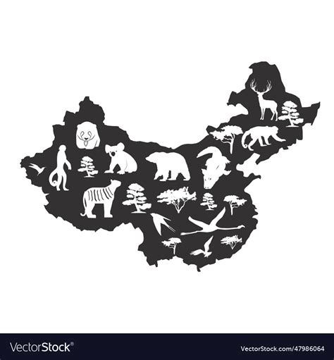 China silhouette Royalty Free Vector Image - VectorStock