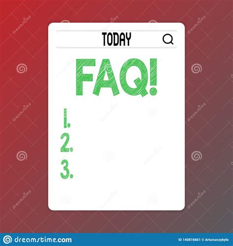 Nota De La Escritura Que Muestra El FAQ La Foto Del Negocio Que