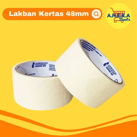 Jual Lakban Kertas Masking Tape Selotip Kertas 48mm Isolasi Kertas