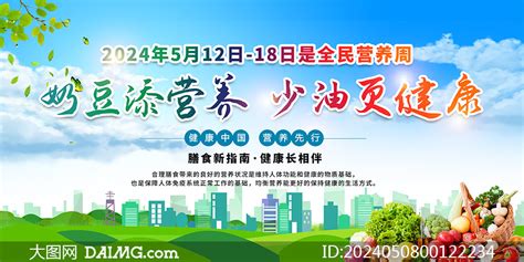 2024年全民营养周主题活动宣传栏psd素材大图网图片素材