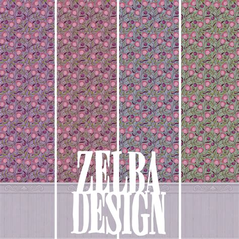 Tulip Wallpaper Zelba Design Screenshots The Sims 4 Build Buy