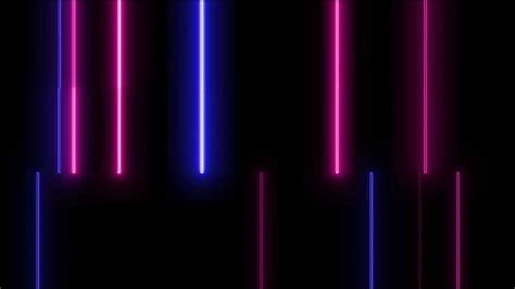 Neon Glowing Stick Falling On Dark Black Background Seamless Loop