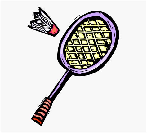 Vector Illustration Of Sport Of Badminton Racket Or - Sports Equipment Clip Art, HD Png Download ...