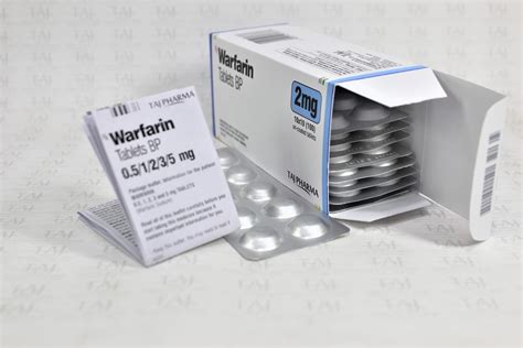 Warfarin Tablets 2mg Taj Pharma Latest Price Exporters