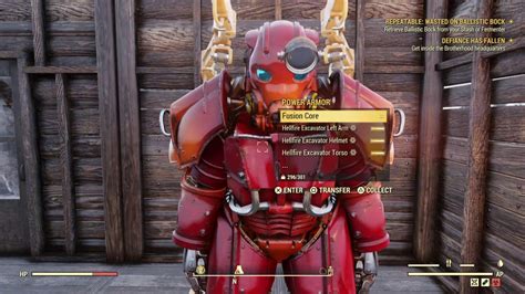 Fallout 76 Hellfire Power Armor Paint Nw Overseer Rank 100 Reward Youtube