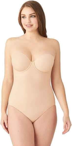 NEW 132 WACOAL 801219 RED CARPET STRAPLESS BODYSHAPER NUDE SIZE