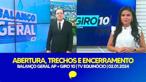 Balan O Geral Ap E Giro Abertura Trechos E Encerramento Tv