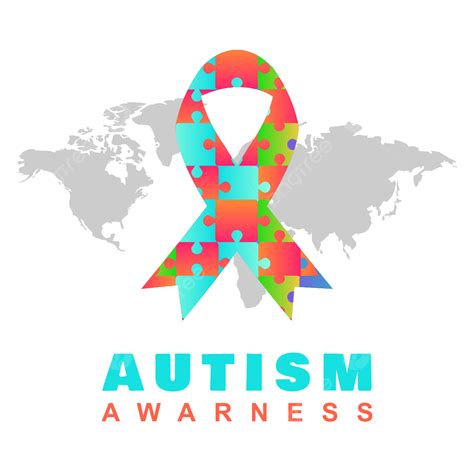 Autism Awareness Day Vector Hd Png Images Autism Awareness Vector Design With Earth Map