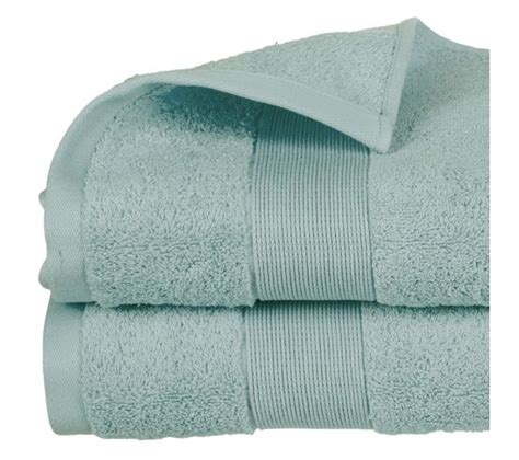 Lot De 2 Serviettes De Toilette En Coton Vert Givré Tissu Éponge 30 X