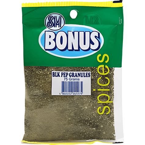 Sm Bonus Spices Black Pepper Granules G Shop Walter Mart