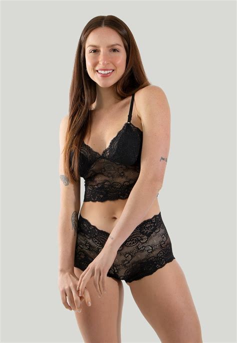 Conjunto Lingerie Sexy Renda Preto Sem Bojo Linha Noite Compre Agora Dafiti Brasil