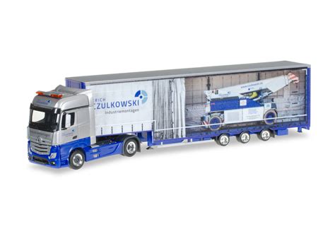 Herpa Mercedes Benz Actros Bigspace Jumbogardinenplanen Sattelzug