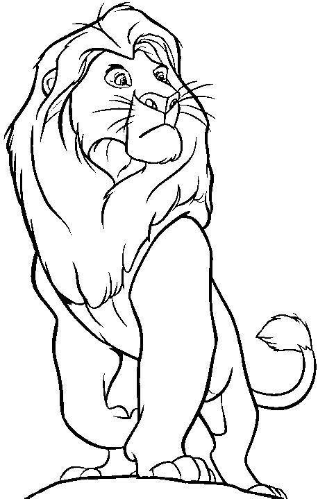 Desenho De Simba Triste Para Colorir Tudodesenhos