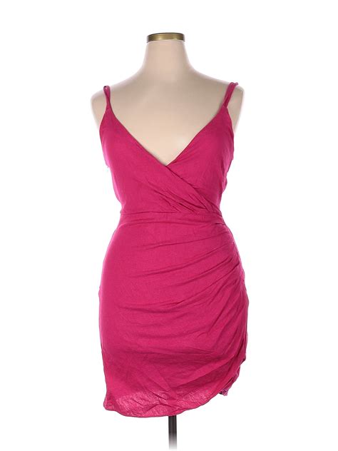 Zara Solid Pink Casual Dress Size Xl 42 Off Thredup