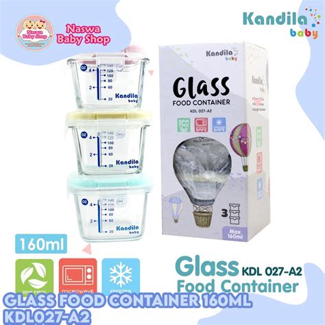 Jual Kandila Baby Glass Food Container Wadah Makanan Mpasi Ml Kdl