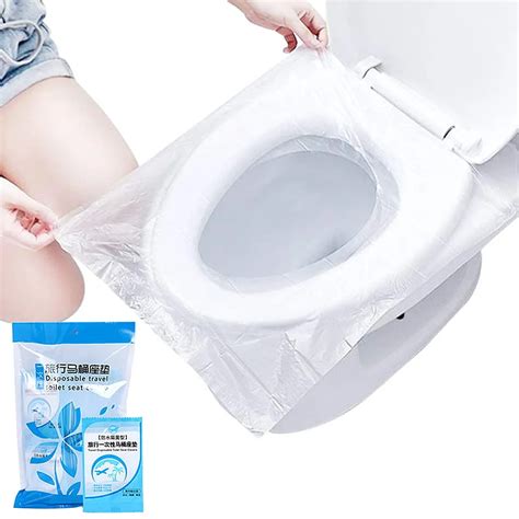 6 50pcs Biodegradable Disposable Plastic Toilet Seat Cover Portable Safety Travel Bathroom