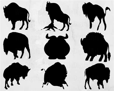 Bison Svg Bison Silhouette Bison Svg Bundle Bison Svg - Etsy Canada