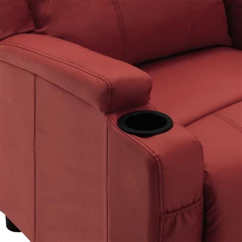 Fauteuil inclinable électrique Rouge bordeaux Similicuir Type3 MLP