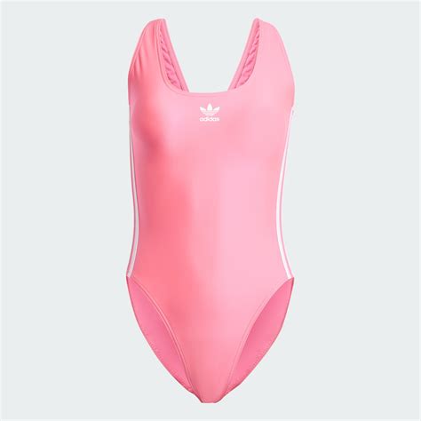 Adidas Adicolor 3 Stripes Swimsuit Pink Adidas Uae