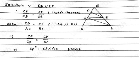 Solved In The Figure Ab De And Bd Ef Prove That Dc 2 Cf· Ac