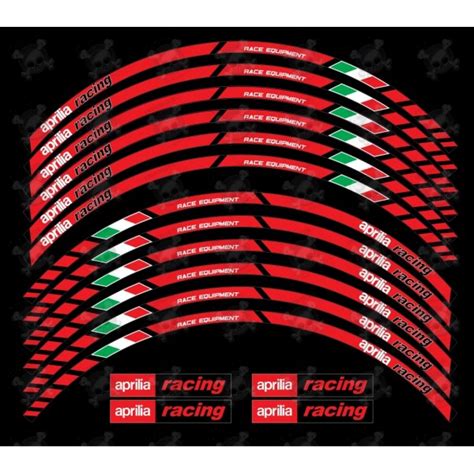 STICKERS Aprilia Racing Wheel Rim Stripes RSV Tuono