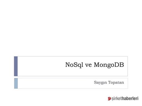 Mongodb Nosql Overview