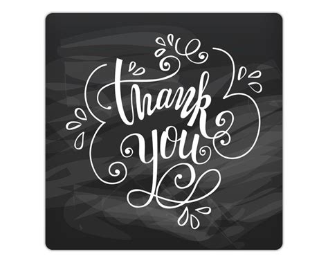 Chalkboard Thank You Stickers Black And White Thank You Etsy