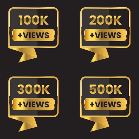 Premium Vector 100k To 500k Views Celebration Thumbnail Design Vector