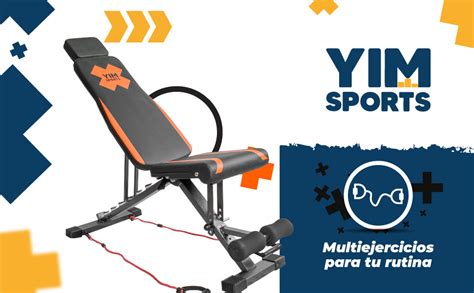 Yim Sports Banca Press Mancuernas Pesas Multiposiciones Gym En Casa