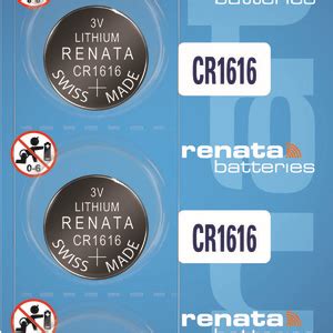 10 Baterias Pilhas Renata Cr1616 2 Cartelas Leroy Merlin