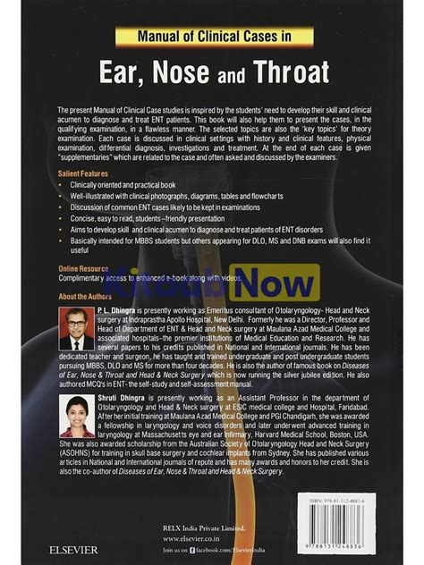 Manual Of Clinical Cases In Ear Nose And Throat Kitaabnow