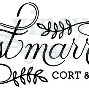 Just Married Car Sign Custom Vinyl Decal Etsy