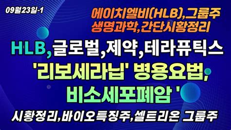 에이치엘비그룹 생명과학 셀트리온그룹hlb 리보세라닙 병용요법 비소세포폐암 수술 전 보조요법 효능 입증추세와 지지선