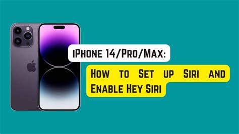 How To Set Up Siri And Enable Hey Siri On IPhone 14 14 Pro And 14 Pro