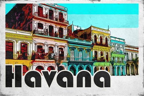 Premium Photo Havana Vintage Travel Postcard