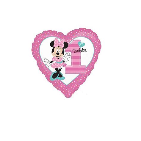 Balon Folie Minnie 1st Birthday 43cm Emagro