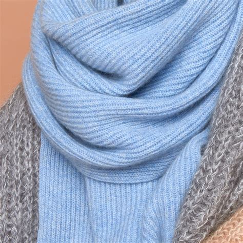 Cashmere Scarf Pale Blue Sabrina Weigt