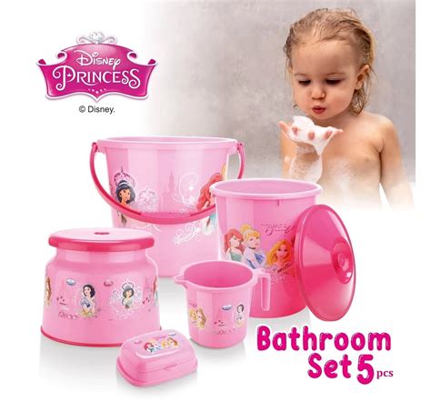 Disney Princess Bathroom Set By Joyo 5 Pieces Includes Bucket