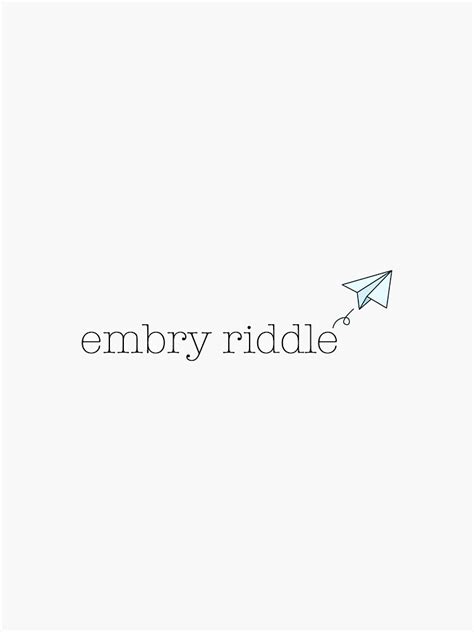 Embry Riddle Sticker For Sale By Sophiebendriss Redbubble