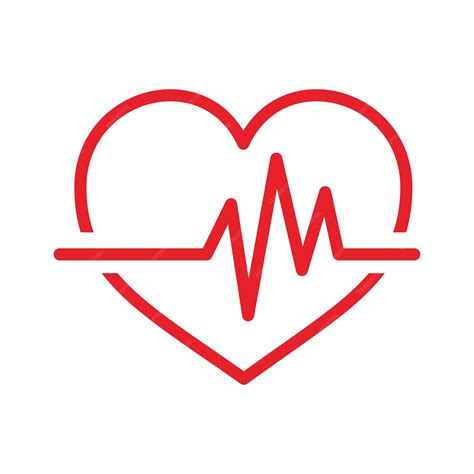 Premium Vector Vector Heartbeat Icon On White Background