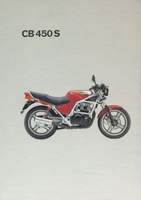 Motor Lit De Honda CB 450 S Brochure 1986